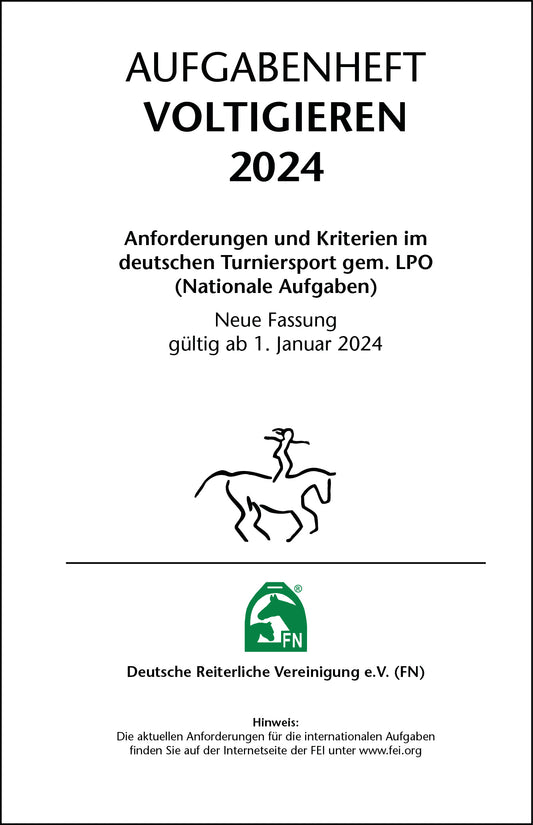 Aufgabenheft Voltigieren 2024 nur Inhalt