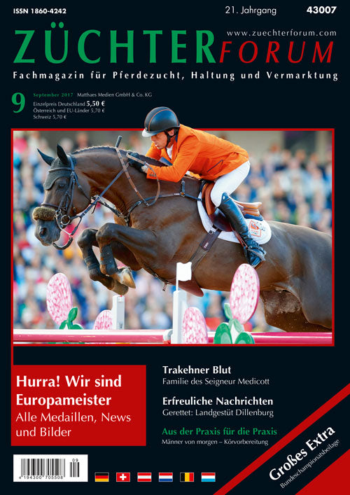Züchterforum Heft 09/2017 mit Beilage Bundeschampionat