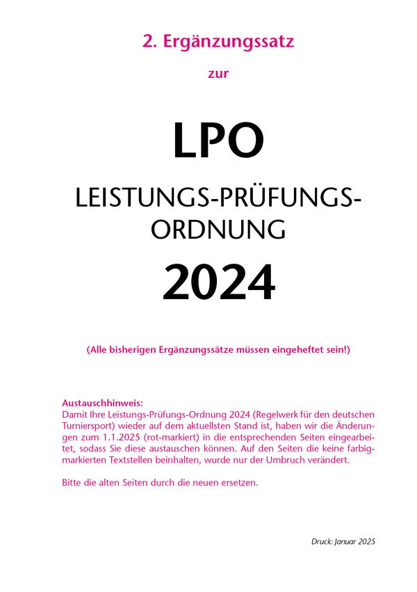 2. Ergänzungssatz zur Leistungs-Prüfungs-Ordnung 2024 (LPO)