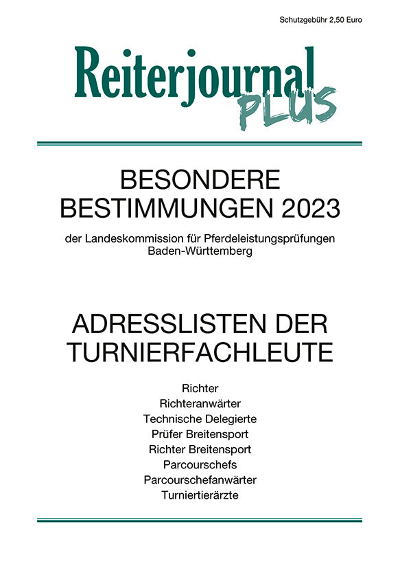 Besondere Bestimmungen 2023 Baden-Württemberg